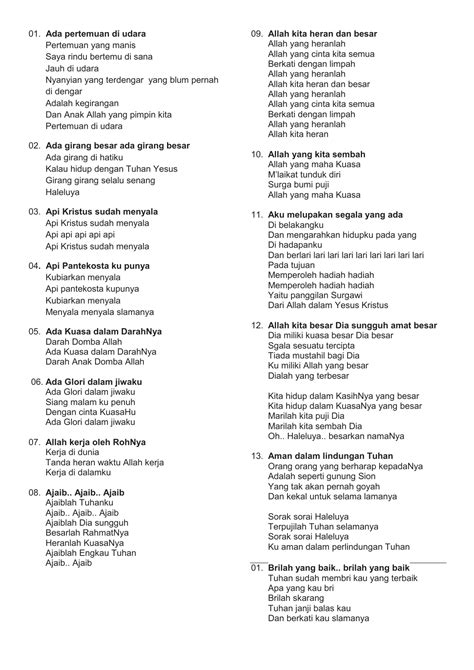 Chord Yesus Kristus Tuhan