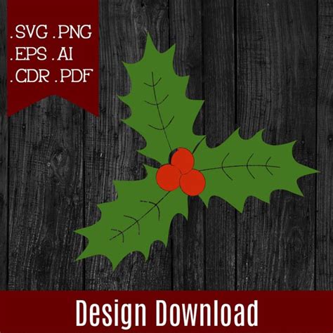 Mistletoe Svg Design Instant Download