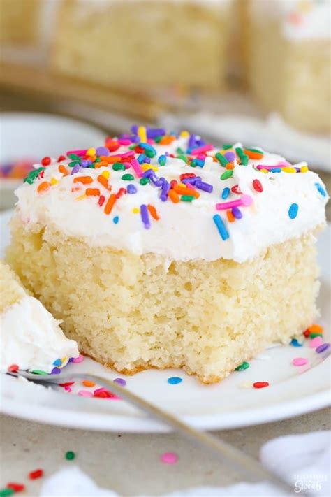 This easy vanilla cake recipe makes a fluffy, moist cake covered with the most perfect vanilla buttercream frosting. This fluffy and tender homemade Vanilla Cake Recipe is the ...