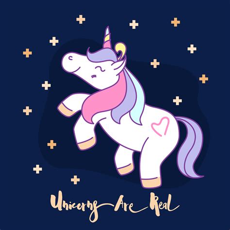 Little Funny Unicorn Cartoon Character Illustration Design Vector