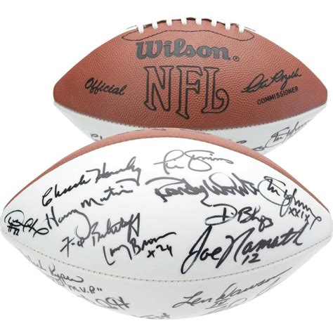Super Bowl Mvps Autographed Wilson White Panel Football With 16