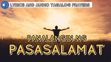 Panalangin Ng Pasasalamat Sa Mga Biyaya Thank You Prayer Tagalog