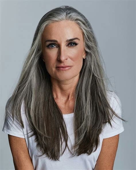 Caroline Labouchere Long Gray Hair Gray Hair Highlights Gorgeous