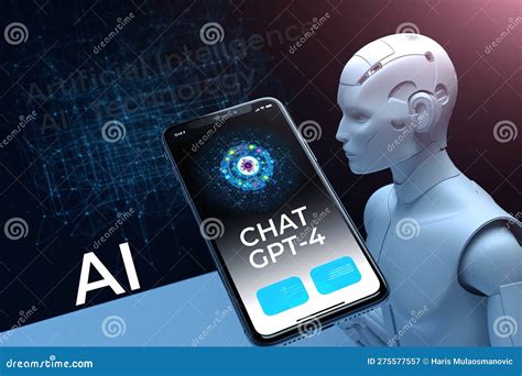Chat Gpt 4 Ai Artificial Intelligence Robot En Smartphone Met Behulp