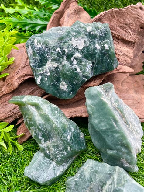 Natural Green Jade Rough Stone Real Beautiful Jade Stone Etsy
