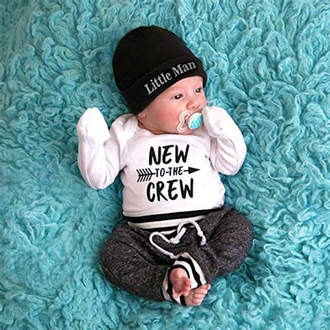 Newborn Baby Boy Clothes Letter New Born Baby Clothes Set Infant Kids