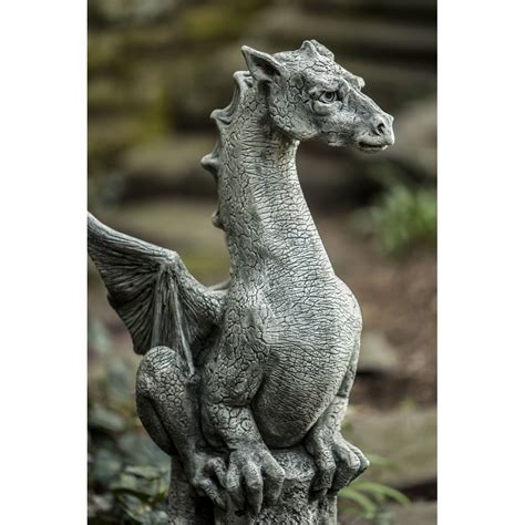 Find the perfect patio furniture & backyard decor at hayneedle, where you can buy online while you explore our room designs and curated looks for tips, ideas & inspiration to help you along the way. Cast Stone Large Dragon Outdoor Statue | Kinsey Garden Decor