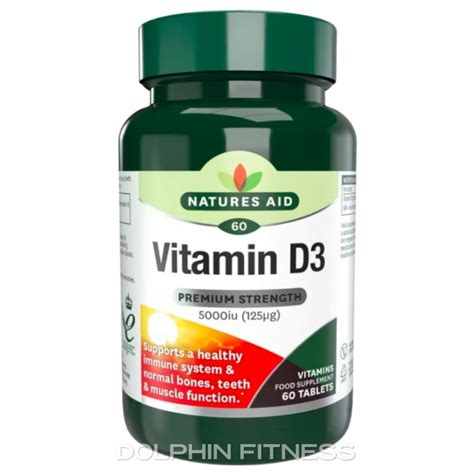 Natures Aid Vitamin D3 5000 Iu 60 Tablets