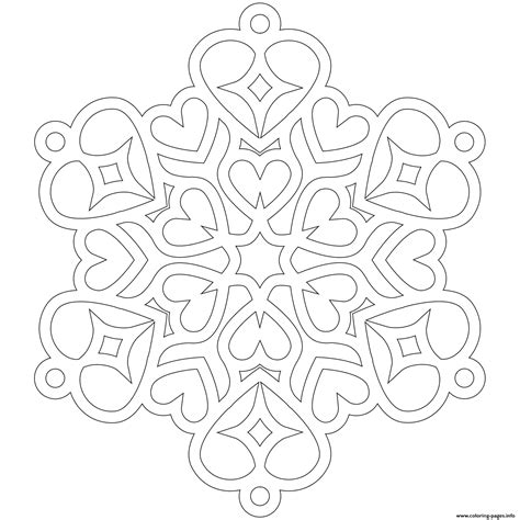 We have got some gorgeous snowflakes coloringpages printable. Snowflake Hearts Mandala Coloring Pages Printable