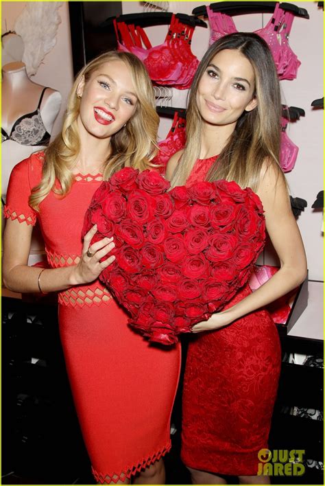 Lily Aldridge And Candice Swanepoel Victorias Secret Valentines Event