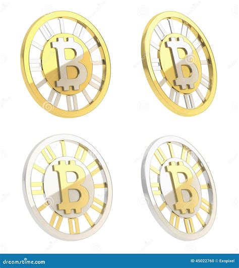 Bitcoin Crypto Currency Coin Isolated Stock Illustration Image 45022760