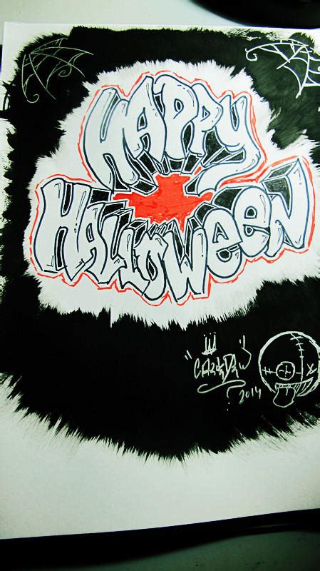 Happy Halloween Graffiti By Lilwolfiedewey On Deviantart