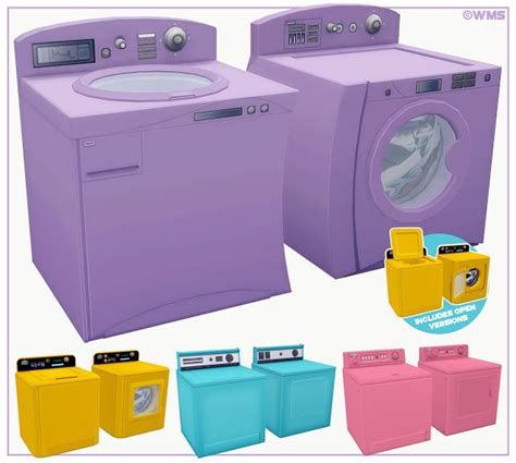 3t4 Laundry Machines Wildlyminiaturesandwich Sims 4 Pets Sims 4