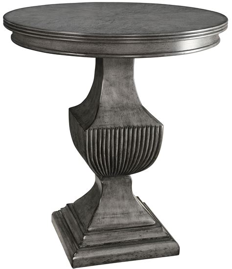 Magnet Burnished Grey Round Accent Table From Coast To Coast 78608