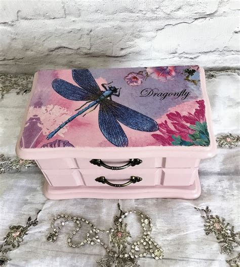 An Enchanting Dragonfly Vintage Jewellery Boxbeautifully Handcrafted