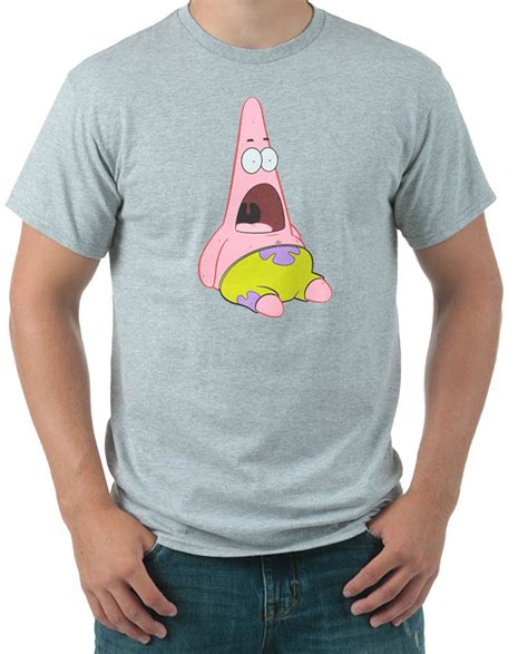 Spongebob Squarepants Surprised Patrick Star Spongebob Adult T Shirt