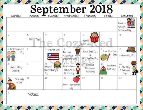 Impressive Kids Calendar Of Quirky Holidays Printable Blank Calendar
