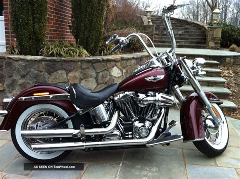 Detachable windshield, backrest, passenger seat and new whitewall tires. 2008 Harley-Davidson FLSTN Softail Deluxe: pics, specs and ...