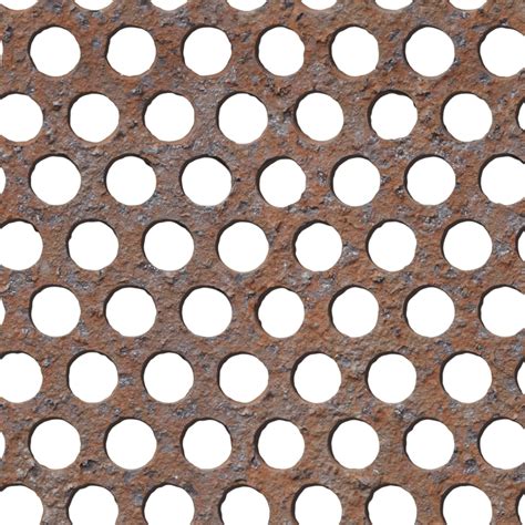 Rusty perforated metal sheet - Free Seamless Textures