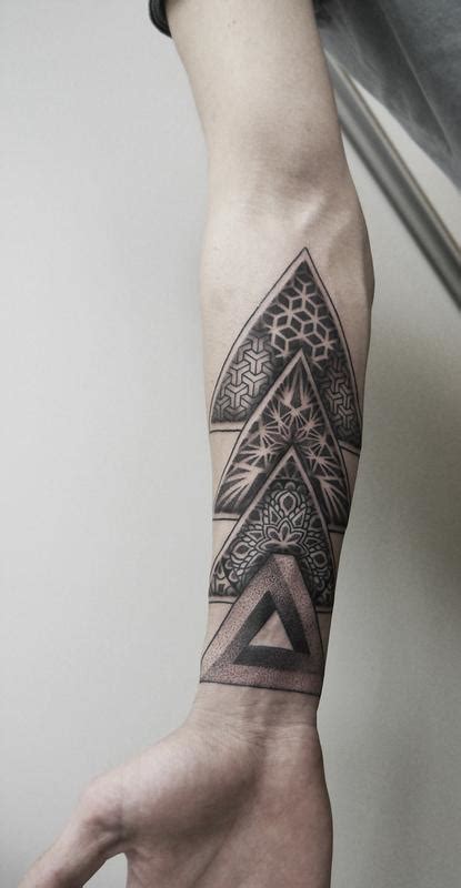 Dotwork Geometric Forearm Tattoo By Obi Tattoos