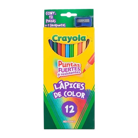 Lápices De Colores Crayola Más Sacapuntas 12 Pzas Walmart