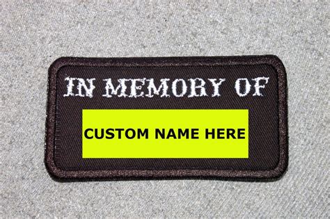 Customized In Memory Of Patch Biker Vest Motorcycle Patch Etsy