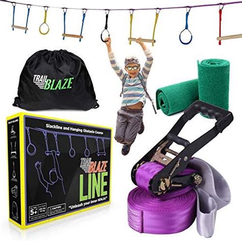 Some ninja warrior obstacles are easy and intuitive and don't require much preparation. Ninja Warrior Hanging Obstacle Course for Kids - 40ft Nin ...
