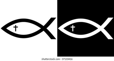 Christian Fish Silhouette Over 1123 Royalty Free Licensable Stock