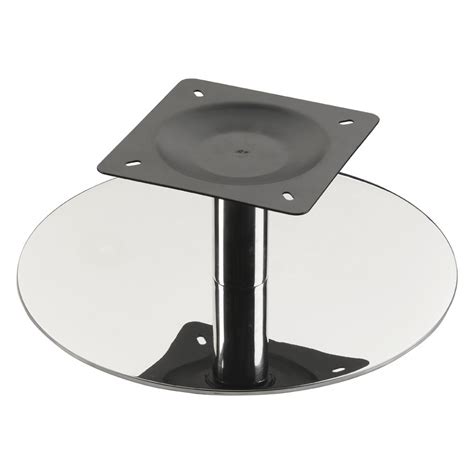 Dark Chrome Swivel Chair Base With Square Fixing Plate 500mm