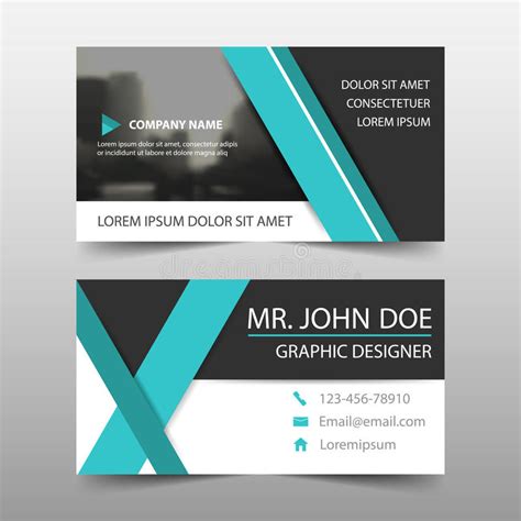 Blue Corporate Business Card Name Card Template Horizontal Simple