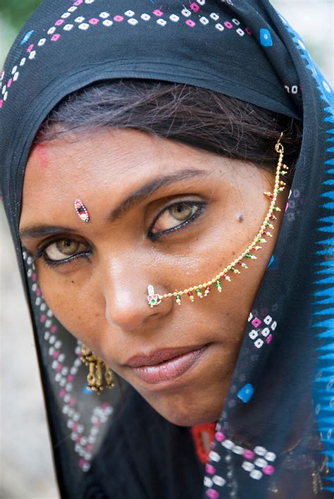 Portrait Of A Beautiful Rajasthani Woman India Let Sch Focus