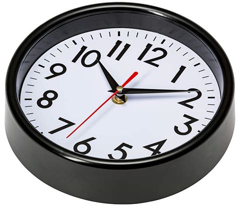 Bernhard Products Black Wall Clock 8 Silent Non Ticking Quality Quartz