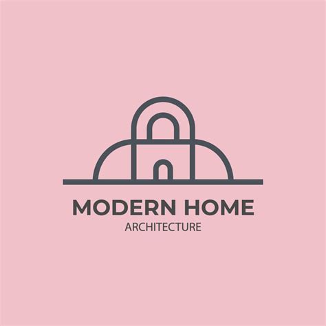 Minimalist Home Architecture Logo Design Pikvector