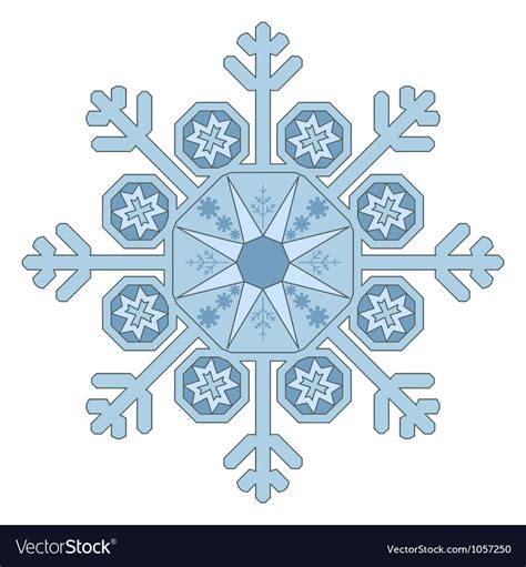 Single Snowflake Royalty Free Vector Image Vectorstock