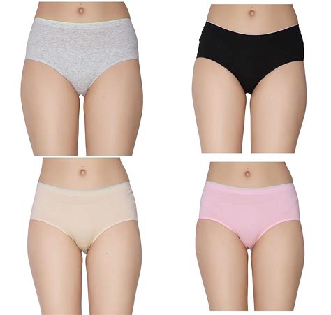 buy glamoras® women s 100 cotton seamless mid rise panties no show hipster underwear size l