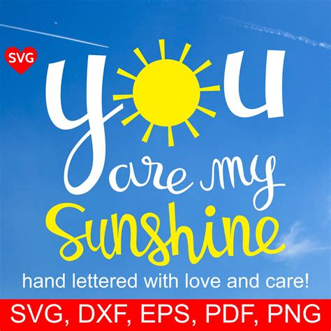 You Are My Sunshine Svg File Printable You Are My Sunshine Etsy Australia