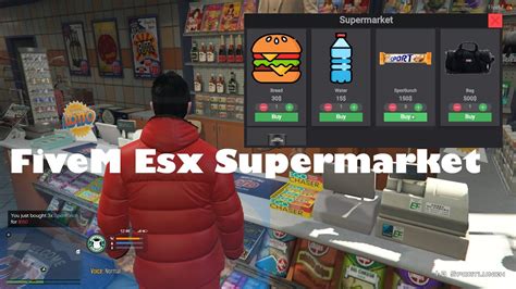 Gta V Fivem Esx Supermarket Youtube