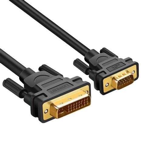 ugreen dvi to vga dvi i 24 5 to vga male to male digital video cable 1 5m gold plated support