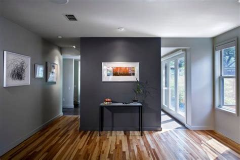 51 Modern And Fresh Interiors Showcasing Gray Paint Accent Walls In