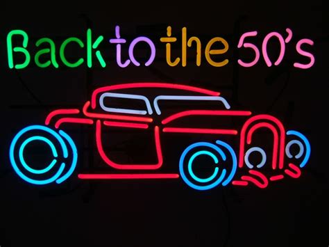 Back To The 50s Car Retro Neon Sign