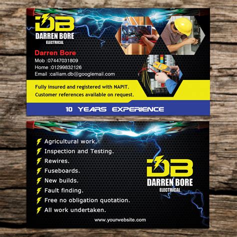 electrical business card design   company  sandaruwan design