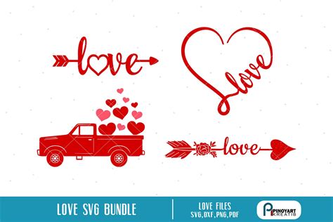 Love Svg Bundle Valentines Svg Love Arrow Svg Love Heart Svg Love