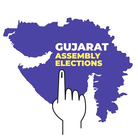 Premium Vector Hand Casting Vote For Gujarat Election State Of India