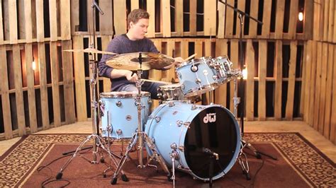Dw Collectors Maple Sky Blue Drum Set 22 10 12 16 Youtube