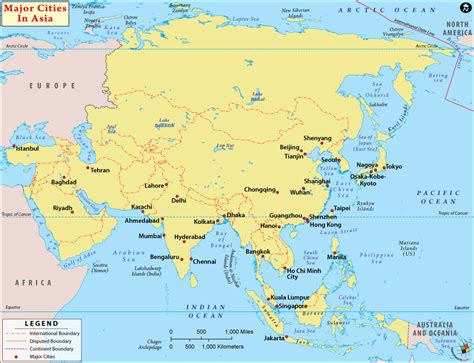 Asia Map With Cities Labeled World Map With Countries
