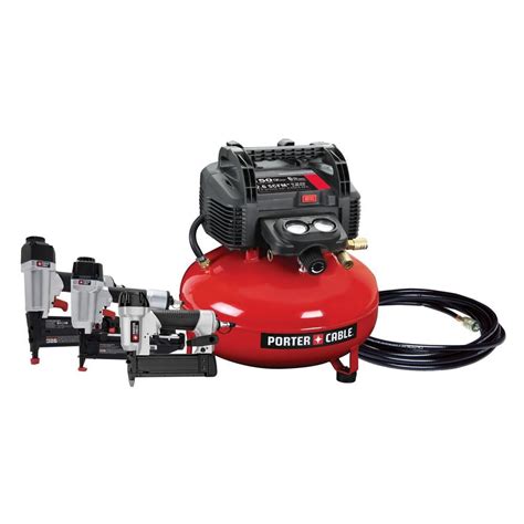 Porter Cable 6 Gallon Air Compressor And 3 Nailer Combo Kit The Home