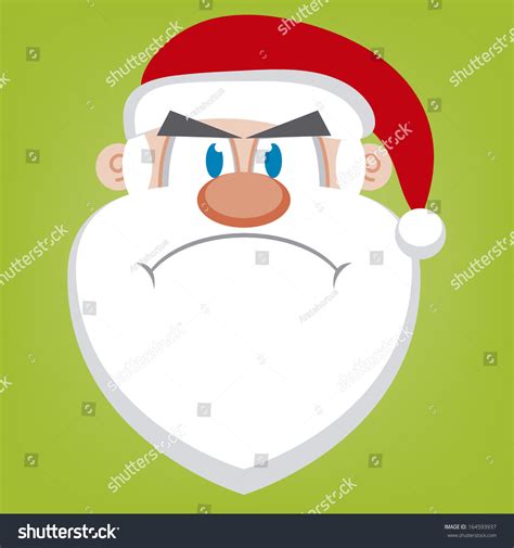 A Vector Cute Cartoon Santa Claus Angry Face 164593937 Shutterstock