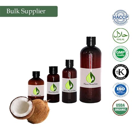 Natures Natural Mono Saturated Coconut Carrier Oil Fractionated Packaging Type Plastic