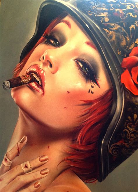 War Games Brian Viveros Female Art Pop Culture Art Cigar Girl