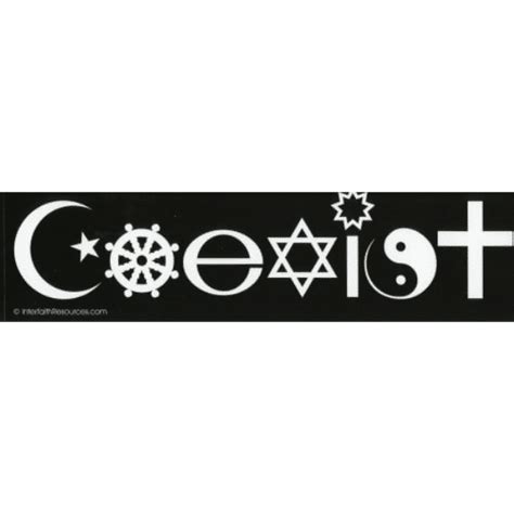 Coexist Removable Bumper Sticker Bahai Resources